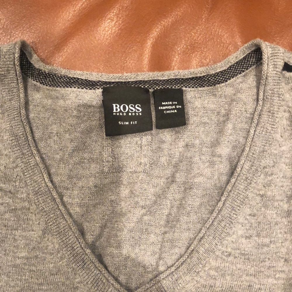 Mens Hugo Boss Grey Sweater
